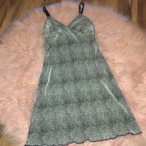 90s animal print mini dress